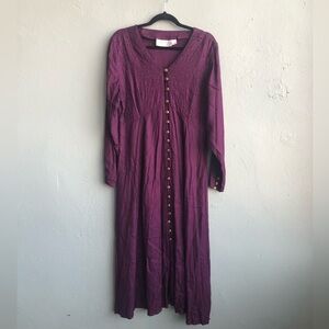 Vintage Passports Pier One Size Large Dress Purple
